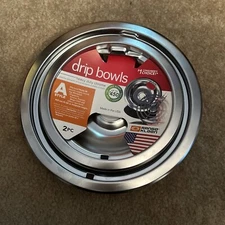 Range Kleen Chrome Drip Pans 8in - 2 Piece “New”