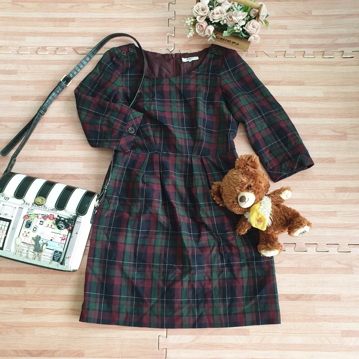 Natural Beauty Women Plaid Dress Lolita Hime Gyaru Cute