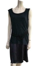 LANVIN TWO TONE GREEN & PURPLE DRESS AMAZING SIZE L LARGE