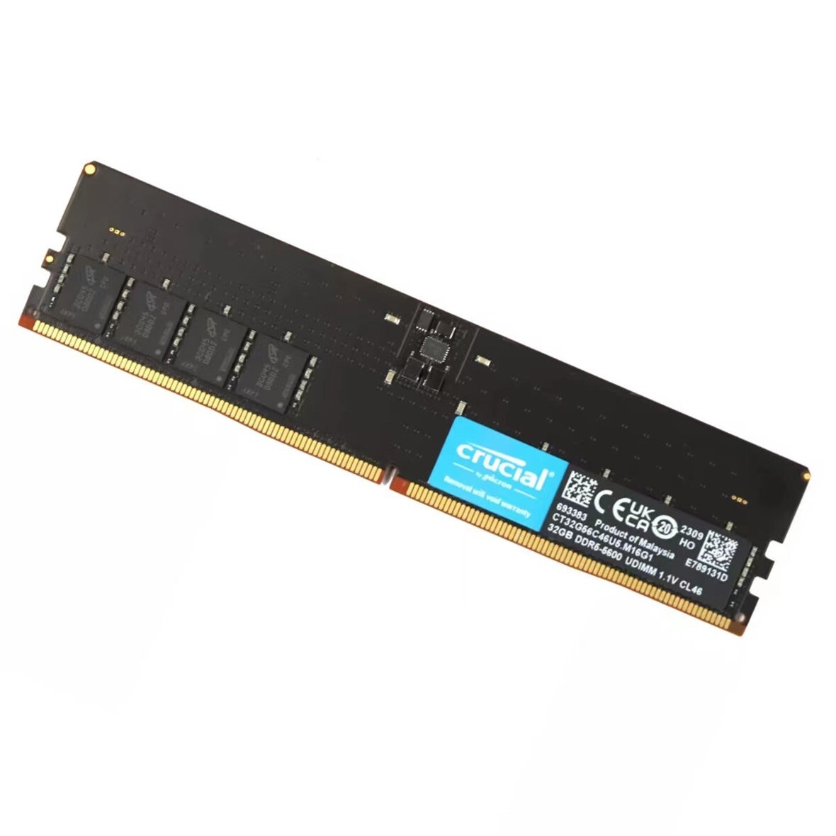 Crucial 128GB (4X32GB) DDR5 5600MHz PC5-44800 UDIMM Memory Ram
