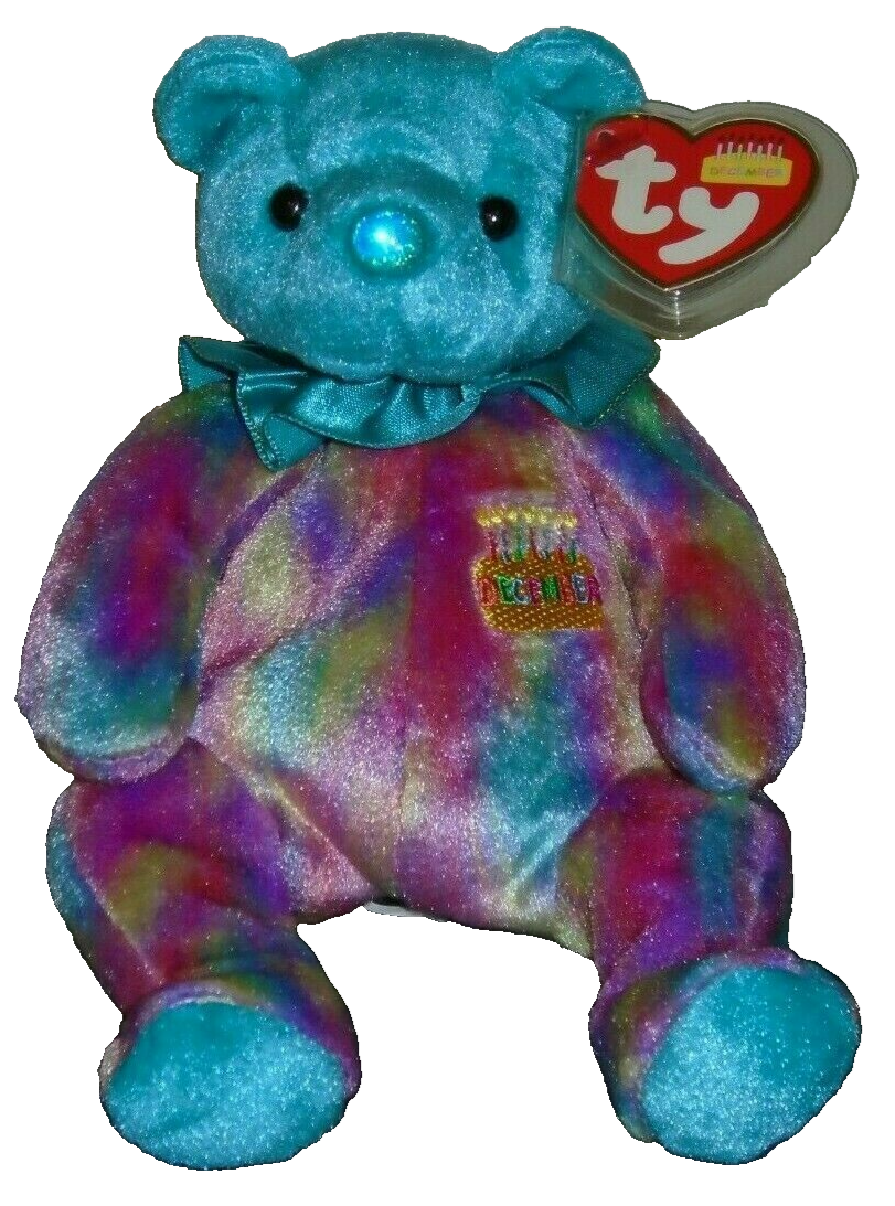 Ty Beanie Baby DECEMBER the Birthday Bear 7.5