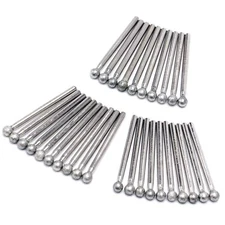 5mm Ball Shape Diamond Burr - 1/8'' Shank Diamond Ball Burs Stone Carving Bits