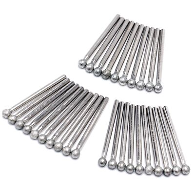 5mm Ball Shape Diamond Burr - 1/8'' Shank Diamond Ball Burs Stone Carving Bits