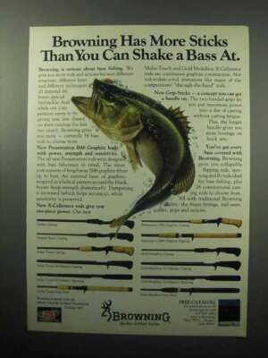 1987 Browning Fishing Rod Ad Silaflex, Midas Touch
