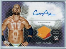 2015 TOPPS WWE UNDISPUTED AUTOGRAPHED RELICS PURPLE #UARCA CURTIS AXEL #11/25