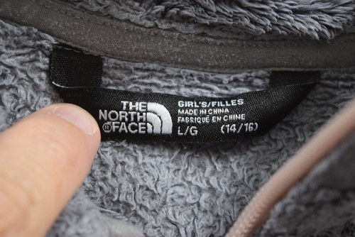 The North Face GIRLS L 14/16 Osolita SOFT Fleece Gray Jacket G379 $89 - Picture 12 of 12