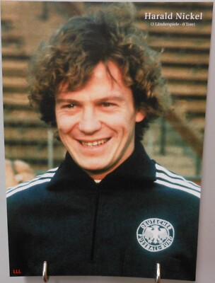 Harald Nickel Nationalspieler Deutschland Fan Card 21x15 Mönchengladbach #FPG487