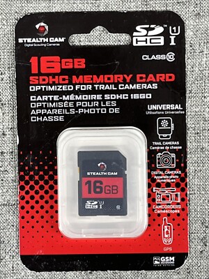 Stealth Cam 16 GB SD Memory Card High Speed Data Transfers - STC16GB Free Ship!!