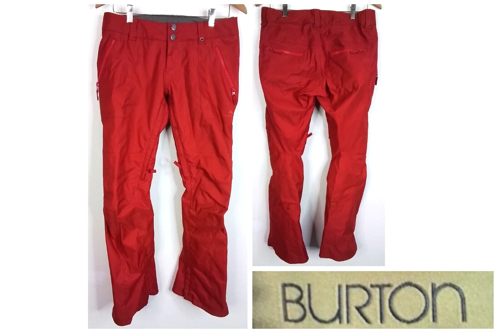 Burton Pant Women's Medium Red Ski Snowboard #W3453