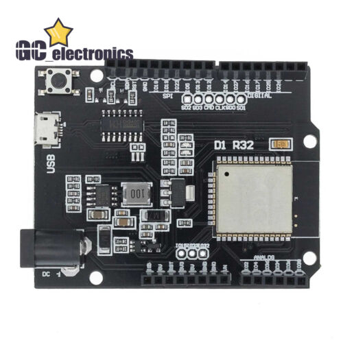 For Arduino ESP32 WiFi Bluetooth 4MB Flash UNO D1 R32 Board CH340 USB Module - Picture 1 of 11