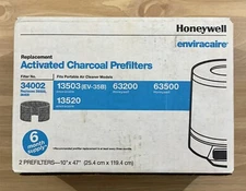 Prefilters ~ Honeywell ~ Charcoal ~ 34002 ~ 10” X 47” ~ 2 Filters ~ !🆕!