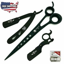 HIGH QUALITY 8" HAIR STYLING HAIR CUTTING SHEAR SCISSOR STRAIGHT SHAVING RAZOR