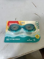 Speedo Adult Boomerang Swim Goggles - Molokai Blue, Ages 14