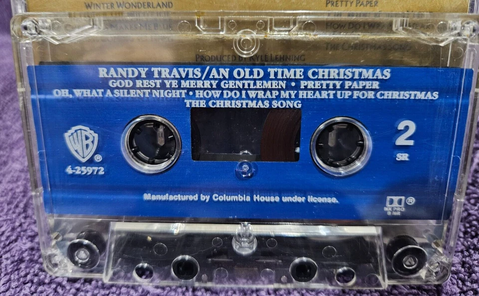 Randy Travis An Old Time Christmas RETRO  audio music holiday Cassette Tape L@@K - Image 4 of 4