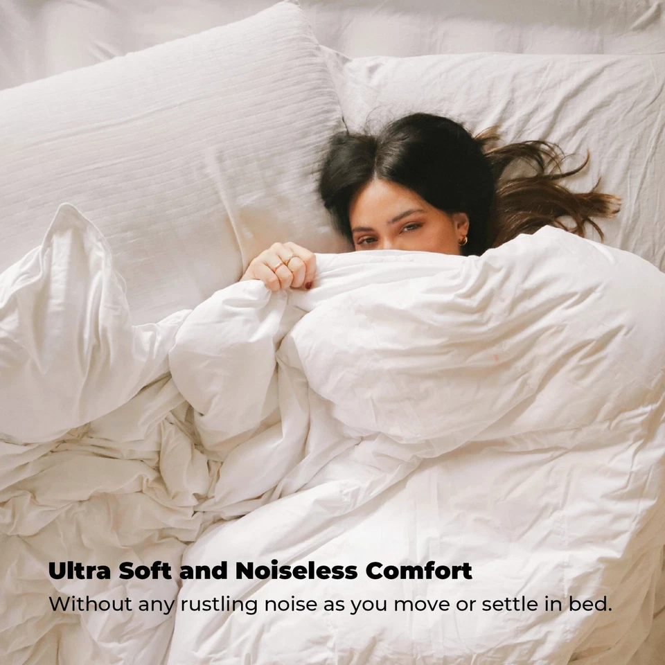 HOTEL Ultra Soft Cozy Sient Oversized Down Comforter, King or Queen Bed Blanket - Image 3 of 4
