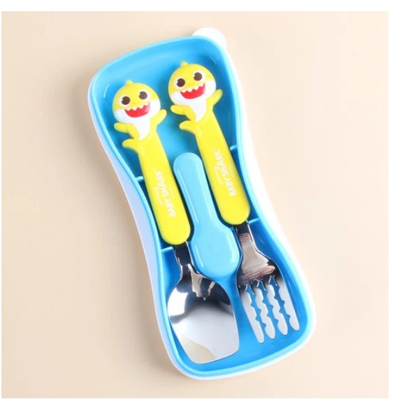 Baby акула Pinkfong ложка вилка чехол комплект для Baby Kids Корея - Изображение 3 из 4