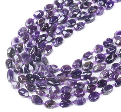 Amethyst Faceted Barrel Drum 8X12-9X13MM 11X14-12X16MM 13X14-13X20MM(D425)