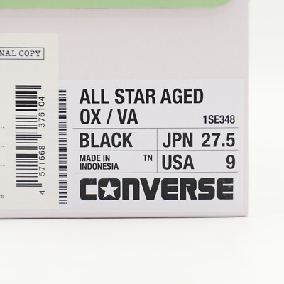 VAA-14000-C FRAGMENT V.A. Converse All Star OX Black (Men's) | eBay