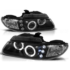 Fari Angel Eyes LED Nero per Chrysler Voyager 1996-2001