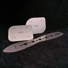 Leather Craft Belt Punch Hole Spacing Template with Arc fillet Desig ruler Set