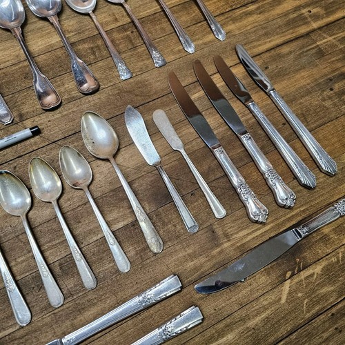 Rare Sterling Silverplate Flatware Set For 4 • Silver WINCHESTER ESTATE 1910s - Picture 5 of 6