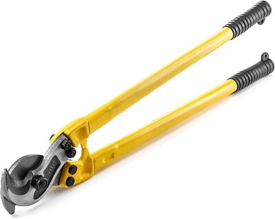 24 Inch Shear-Cut Cable Cutter - for Soft and Hard Steel Cable, Wire Rope
