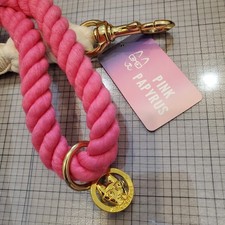 NEW Pink Papyrus 4ft Dog Leash Colorful Tie Dye Rope Pink Ombr 