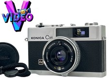  Exc 5 Konica C35 E L 35mm Film Camera 38mm 2.8 w/ Case From JAPAN