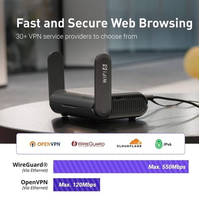 GL.iNet GL-AXT1800 (Slate AX) Pocket-Sized Wi-Fi 6 Gigabit Travel