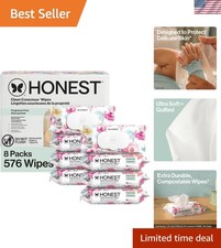 Hypoallergenic Baby Wipes, Fragrance-Free  Plant-Based - 576 Count Rose Blossom