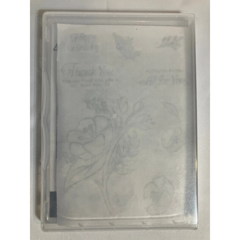 Juego de estampillas Stampin Up All That You Are Cling flor gracias feliz cumpleaños Foto 4 de 4