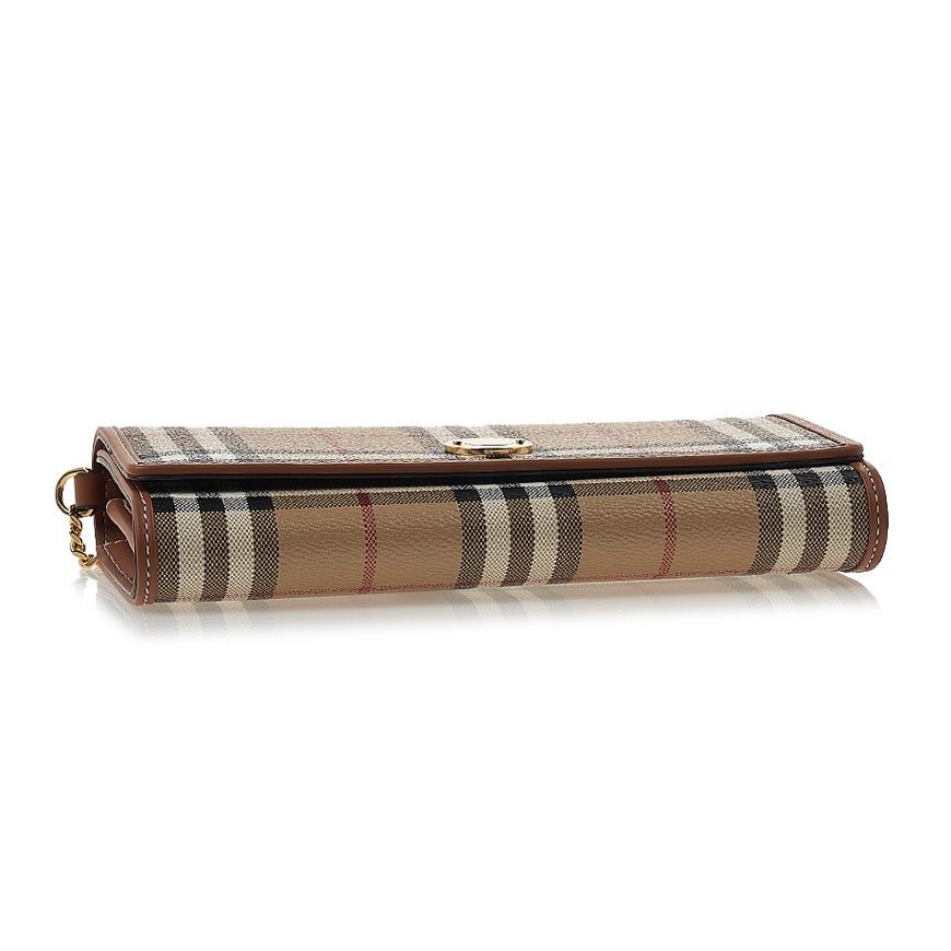 Burberry LS HANNAH CH DFC A7026 Women's Plaid Chain Strap Wallet 76416172 [U] image 5