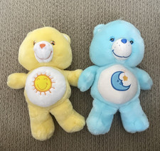 Care Bears Talking Funshine  Non-talking Bedtime Bear 8in Plush Bear Lot of 2