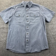 Redhead Shirt Mens Medium Gray Short Sleeve Double Pocket Canvas Outdoor