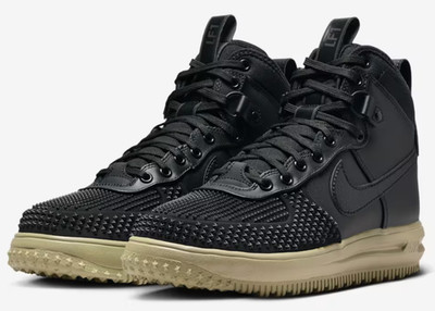 New RARE Nike Lunar Force 1 Men Winterized Duckboot Black Neutral Olive Size 11