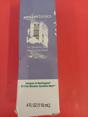 Amazon Basic Oil Free Facial Lotion  Scent Free For Sensitive Skin 4fl oz NIB 
