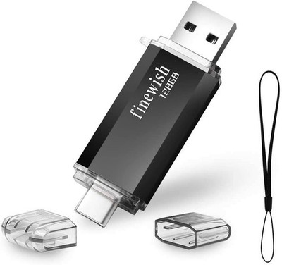 USB Stick Typ C 128 GB 2 in 1 OTG USB 2 Flash Drive Tragbar