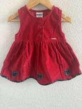 Vintage Red Oshkosh Velvet Dress With Plaid Detail Size 24m