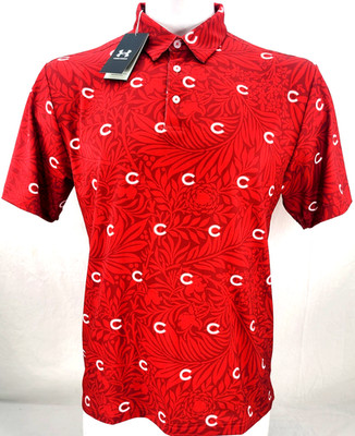 NEW Under Armour UA Colgate University Raider Red Button Polo SS Shirt Men's XL
