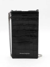 Alexander Mcqueen Crocodile Embossed Crossbody Phone Case Holder Eb1025lxzdu