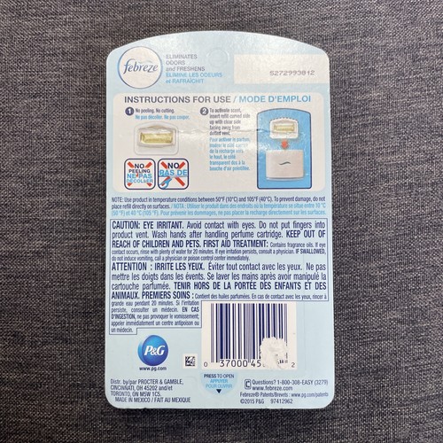 Febreze Refresh Air Freshener Small Spaces Refill Linen and Sky 2 Refills NEW - Picture 4 of 6
