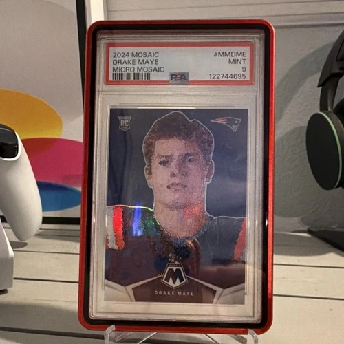 2024 Panini Mosaic Micro Mosaic Drake Maye Rookie Insert MM-DME PSA 9 Patriots