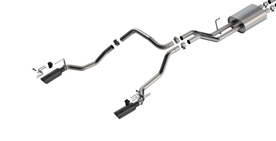 Borla ATAK Cat Back Fits 2009-2013 Toyota Tundra 4.6L 5.7L Exhaust 4" BLACK Tips - Image 2 of 2