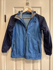 The North Face Boys Blue Two Tone Double Zipper Windbreaker Size M 10/12
