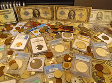 Mixed US Coin Collection Lot w/ Assorted Coins & US Paper Currency Notes