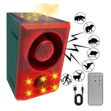 Smart Dog Barking Alarm with Strobe Light - Solar Powered Security Solution