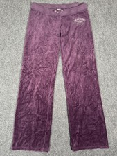 Vintage Y2K Juicy Couture Velour Sweatpants Womens Small Purple Angel Pants