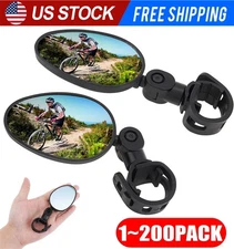 Bike Mirror Rotaty Round MTB Road Handlebar Bicycle Rear View Glass Cycling USA