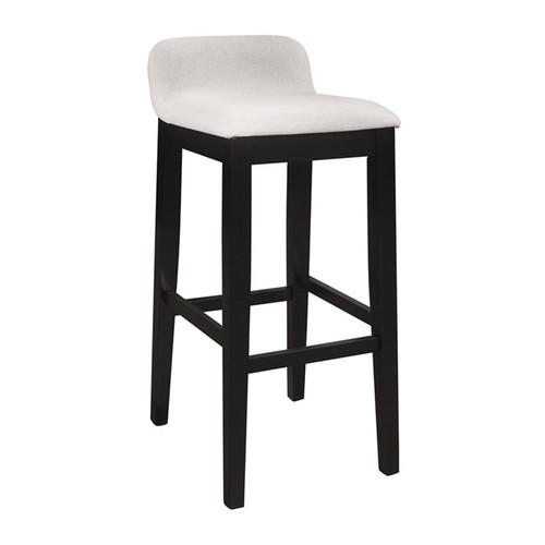 Home Square Bar Height Stool in Black - Set of 2 - Picture 2 of 11