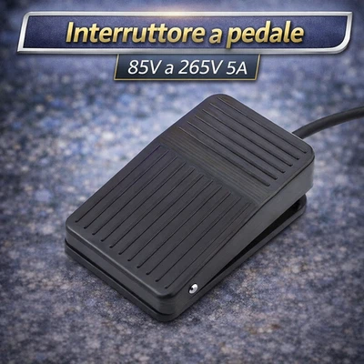 Andifany Interruttore A Pedale A Pedale in Alluminio con Interruttore A Pedale LT4 per Contatto Argento